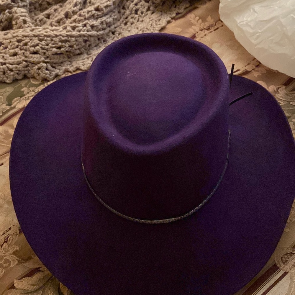 Purple with a pretty hat band
